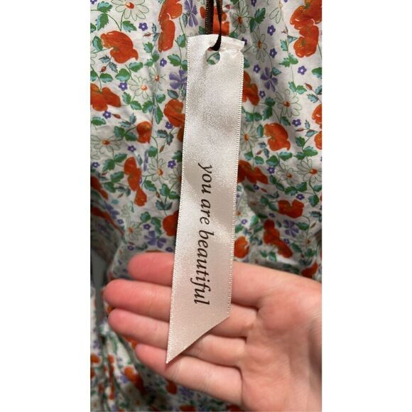 By Timo Floral Cotton Long Sleeve Maxi Dress Size Medium - Picture 7 of 7